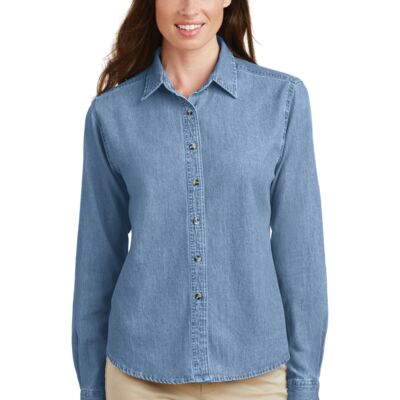 Women's Long Sleeve Value Denim Shirt Thumbnail