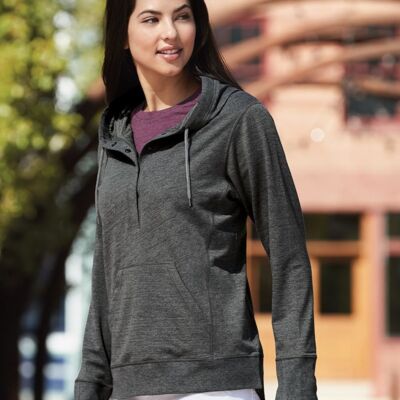 Women’s Omega Stretch Snap-Placket Hooded Pullover Thumbnail